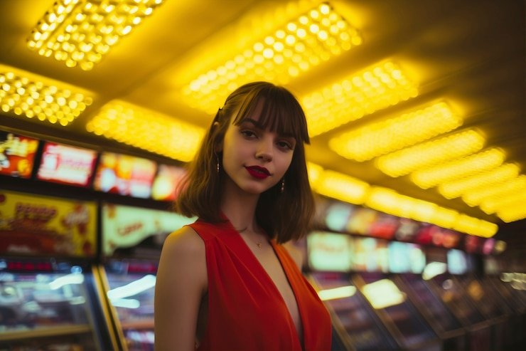 Dealer live casino profesional membagikan kartu di meja blackjack